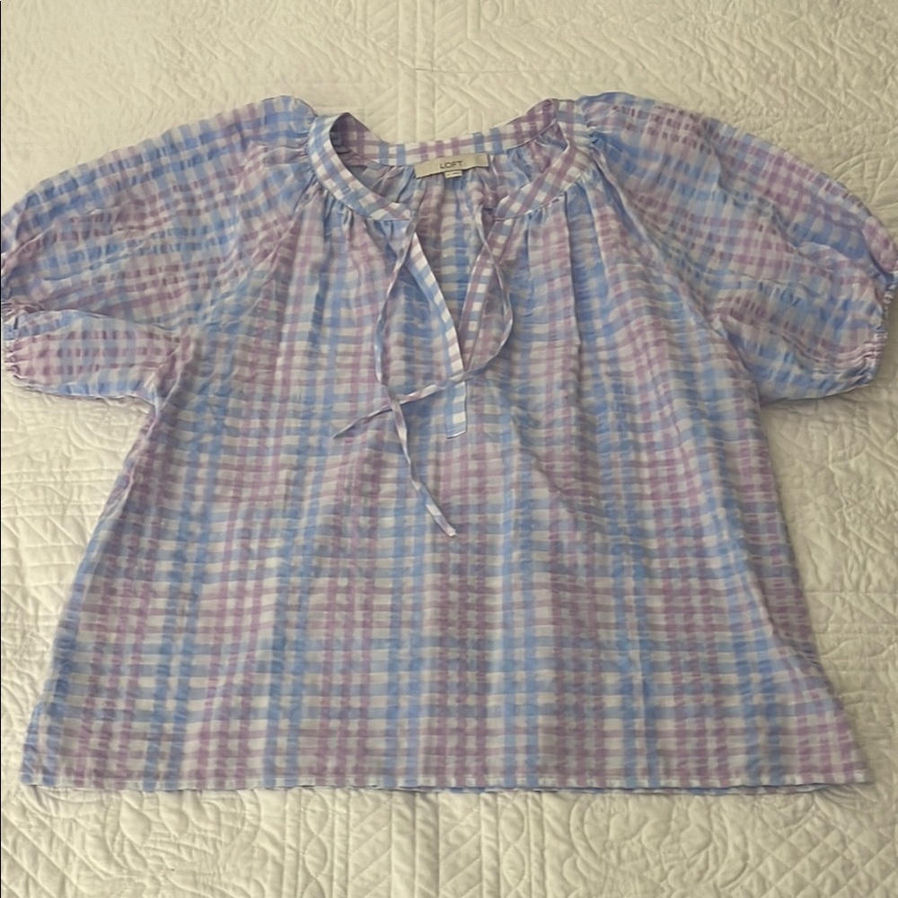 LOFT colorful blouse size Large